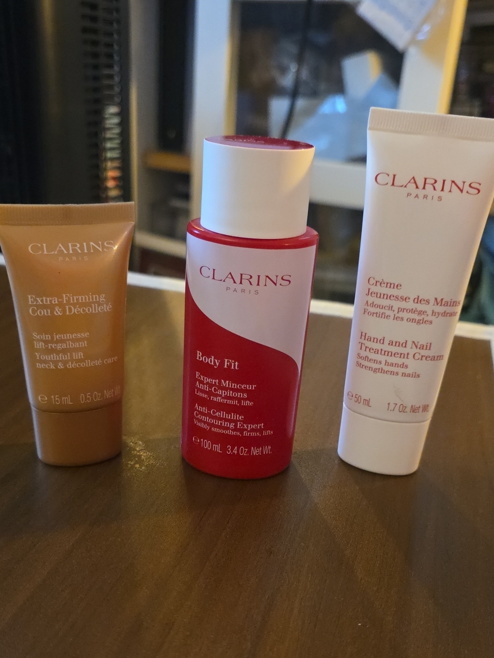 Clarins Bundle Body Fit Anti-Cellulite Extra Firming Neck Hand Nail Cream NWT